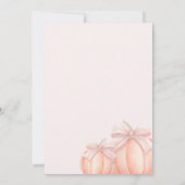 Pink Bow Little Pumpkin op de Weg Baby shower Kaart (Achterkant)