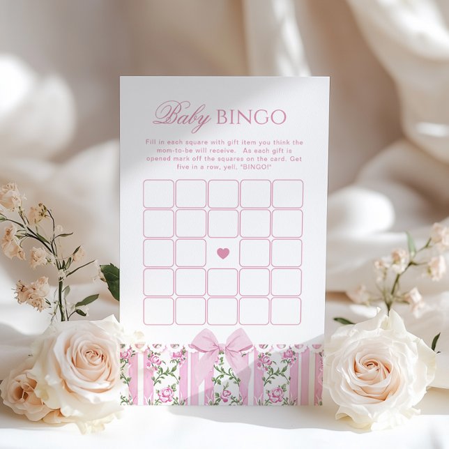 Pink Bow Love Shack Baby Bingo Coquette Game (Creator heeft geüpload)
