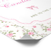 Pink Bow Love Shack Baby Raad hoeveel Snoepjes Poster (Hoek)