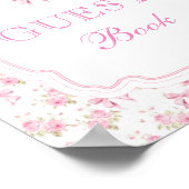 Pink Bow Love Shack Baby shower Gastenboek Sign Poster (Hoek)