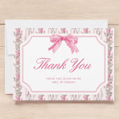 Pink Bow Love Shack Coquette Vrijgezellenfeest Bedankkaart