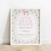 Pink Bow Love Shack Fiance Vrijgezellenfeest Welko Poster