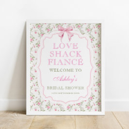 Pink Bow Love Shack Fiance Vrijgezellenfeest Welko Poster