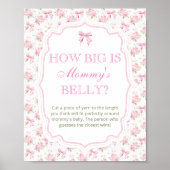 Pink Bow Love Shack Hoe groot is mama's buik Poster (Voorkant)