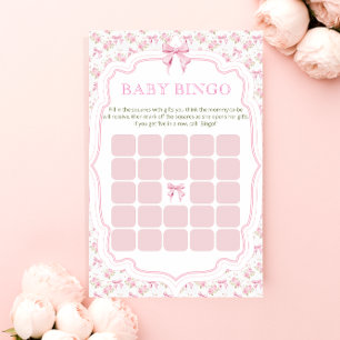 Pink Bow Love Shack Meisje Baby shower Bingogame