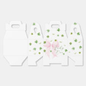 Pink Bow Lucky One 1st Birthday Favor Boxes Bedankdoosjes (Ongevouwen)