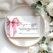 Pink Bow Luier verloting ticket Informatiekaartje