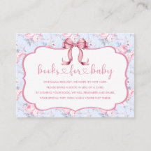 Pink Bow Meisje Baby shower Boeken voor Baby
