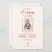 Pink Bow Merry Christmas Kaart (Voorkant)