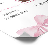 Pink Bow milestone board template, Coquette Pink Poster (Hoek)