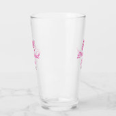 PINK BOW minimaladd naam bruidsmeisje cadeau jaar Glas (Links)