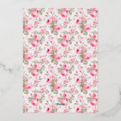 Pink Bow Miss to Mrs Vrijgezellenfeest Real Silver Folie Uitnodiging (Achterkant)