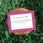 Pink Bow Mom's Belly Size Douche Spel Informatiekaartje