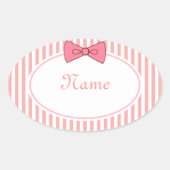 Pink Bow Name Stickers (Voorkant)
