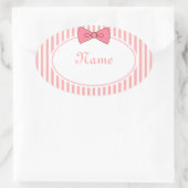 Pink Bow Name Stickers (Tas)