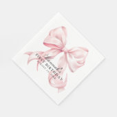Pink Bow Napkins, Coquette Bow Cocktail Napkin Servet (Hoek)