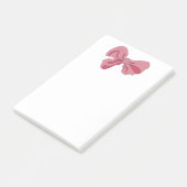 Pink Bow Notepad Post-it® Notes (Schuin)