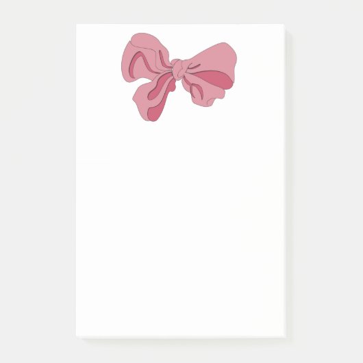 Pink Bow Notepad Post-it® Notes (Voorkant)