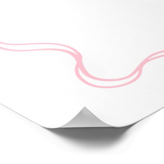 Pink Bow Nurse Afstuderen voorschrijfteken Poster (Hoek)