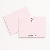 Pink Bow Nursery Note Card Kaart