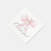 Pink Bow Onederful meisje 1e verjaardag Servet (Hoek)