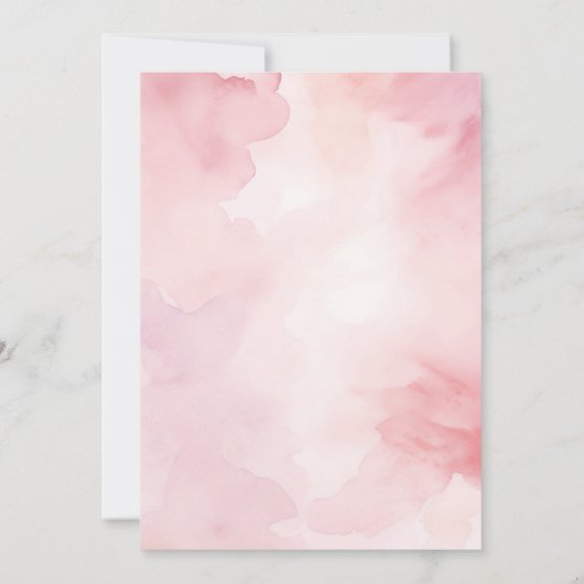 Pink Bow Pannenkoeken Baby shower Brunch Uitnodigi Kaart (Achterkant)