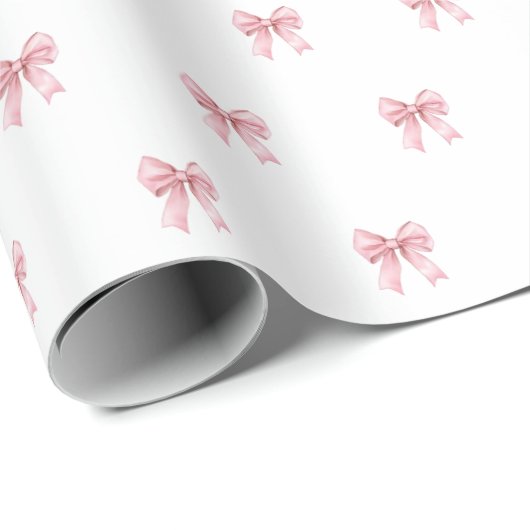 Pink Bow Pattern Birthday Party Hats Cadeaupapier (Rol Hoek)