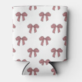 Pink Bow Pattern Pastel Modern Party Accessory Blikjeskoeler (Voorkant)