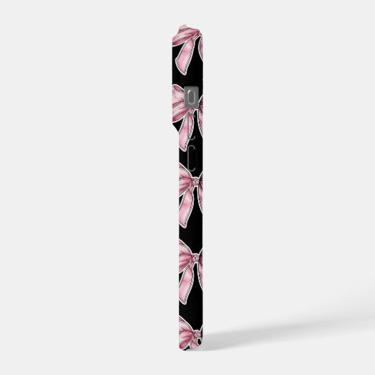 Pink Bow Pattern Phone Case iPhone Hoesje (Linkerkant)