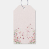 Pink Bow Pearls Quinceañera Bedankt voor je bijdra Cadeaulabel (Achterkant)