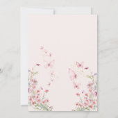 Pink Bow Pearls Quinceañera Save The Date Kaart (Achterkant)