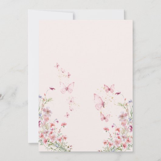 Pink Bow Pearls Quinceañera Save The Date Kaart (Achterkant)