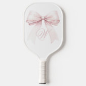 Pink Bow Pickleball Paddle - Monogram cadeau voor (Achterkant)