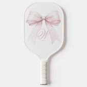 Pink Bow Pickleball Paddle - Monogram cadeau voor  (Voorkant)