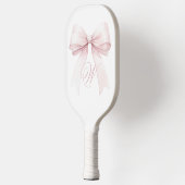Pink Bow Pickleball Paddle - Monogram cadeau voor (Links)