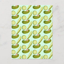 Pink Bow Pickles Briefkaart