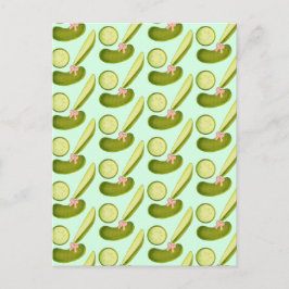 Pink Bow Pickles Briefkaart