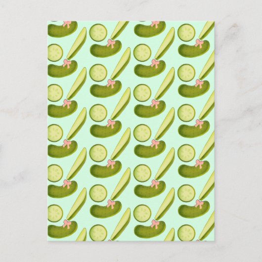 Pink Bow Pickles Briefkaart (Voorkant)