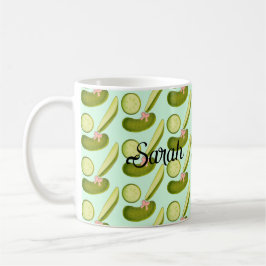 Pink Bow Pickles Koffiemok