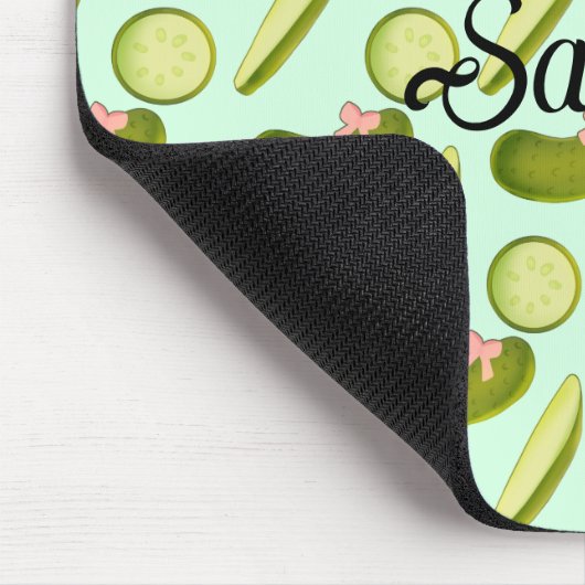 Pink Bow Pickles Muismat (Hoek)