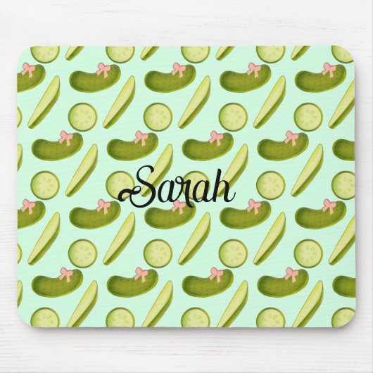 Pink Bow Pickles Muismat (Voorkant)