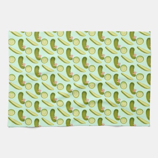 Pink Bow Pickles Theedoek (Horizontaal)