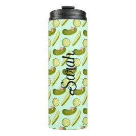 Pink Bow Pickles Thermosbeker