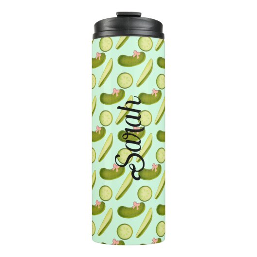 Pink Bow Pickles Thermosbeker (Voorkant)