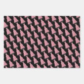 Pink Bow Pink Christmas Tree Inpakpapier Vel (Voorkant 2)