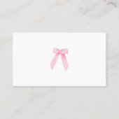 Pink Bow Place Card Ze is Tying the Knot Douche Plaatskaartje (Achterkant)