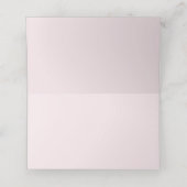 Pink Bow Place Cards Elegant Folded Plaatskaartje (Binnenkant ongevouwen)