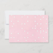 Pink Bow Polka Dots Diaper Raffle Enclosure Card Bedankkaart (Achterkant)