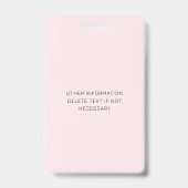 Pink Bow Professional Small Business Photo Logo Badge (Achterkant)