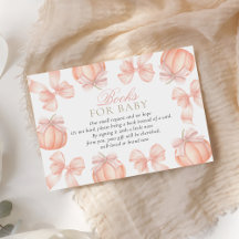 Pink Bow Pumpkin Baby shower Boeken voor Baby